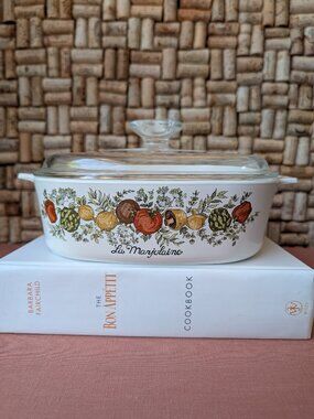 La Marjolaine 2 Quart Baking Dish with Lid CorningWare Spice of Life A-2-B